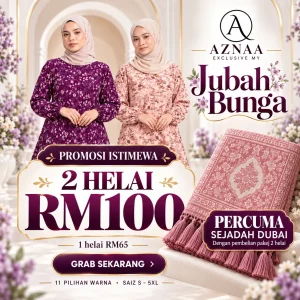 Jubah Bunga - 2 Helai